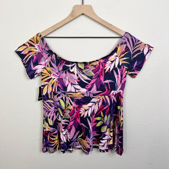 Torrid Women's Babydoll Super Soft Tie Front Off Shoulder Top Cropped Size 3X - Picture 4 of 12